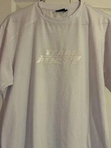 Team Penske Racing Men's Shirt Size 2XL XXL White On White Puma Logo Indycar - Picture 1 of 4
