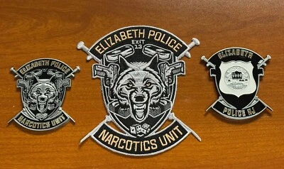 Elizabeth Police Department New Jersey PD Narcotics Unit Challenge Coin Patch NJ - Image 1 of 4