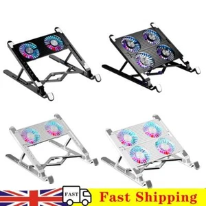 Ventilateur de Refroidissement Ordinateur Portable avec 2/4 Ventilateurs Pliable RGB Silencieux pour Ordinateurs Portables 11-17,3 Pouces - Photo 1/18