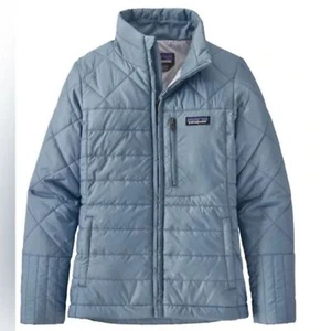Patagonia Girls Radalie Jacket Dusty Blue Insulated Gorpcore Size Medium (10) - Picture 1 of 8