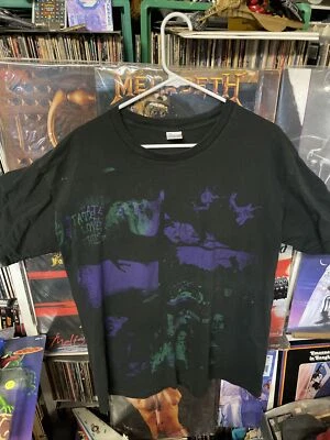 Редкая 1990-х Pearl Jam 5 против 1 черный фиолетовый зеленый группы футболка винтажный большой-XL - Изображение 1 из 4