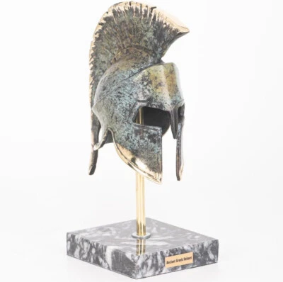 Casco espartano sobre una base antiguo museo griego bronce réplica 1349-1 Foto 1 de 4