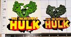 2 RARE THE INCREDIBLE HULK SUPER HEROS MARVEL GREEN MAN 1 STICKER AND 1 PATCH