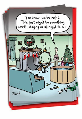 Navidad-Santa Splash: Divertido juego de 12 tarjetas con sobres Foto 1 de 4