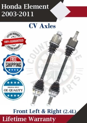 Nuevos ejes CV delanteros OE para Honda Element 2003-2011 2,4 L garantía de por vida Foto 1 de 4