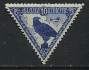 Iceland 1930 10 aurar Airmail unmounted mint NH  - Picture 1 of 1