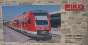 Piko HO 52000 DB Red Commuter Train VT612 2 Car DMU Light Function + DCC Ready - Picture 1 of 12