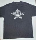 Vintage Grim Reaper T-shirt Czaszka Skrzydła Czarna Grafika XL Y2K Gotyk Metal Horror