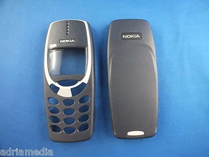 Original Nokia Front Back Upper Shell Cover 3310 3330 Housing Battery Cover BLUE - Picture 1 of 8