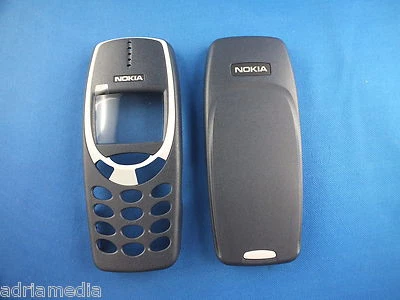 Carcasa superior original Nokia FRONT BACK 3310 3330 carcasa tapa batería AZUL  Foto 1 de 4