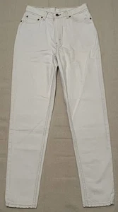 Jeans vintage LEVIS donna 512 slim fit gamba affusolata vita alta bianco 11 MED - Foto 1 di 20