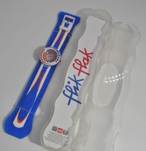 RARE SWATCH Flik Flak ZFCSP009 "ALL AROUND" - Orange & Blue Watch NEW in Box - Picture 1 of 4
