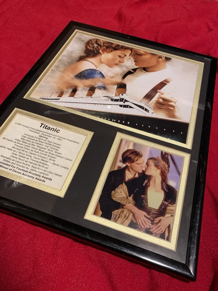 Cuadro Titanic Marco Vidrio Jack/Rosa 1997 Decoración Hogar Dormitorio Oficina Foto 1 de 2