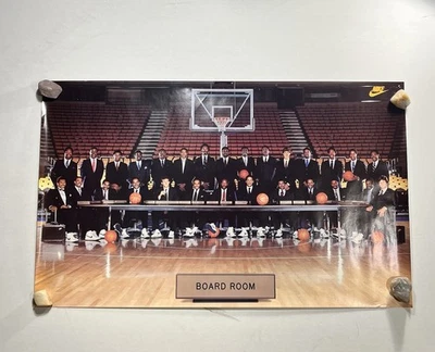 The Board Room Nike Poster  Vintage 1982 Many HOF Bball Malone Gilmore Parrish - Image 1 of 4