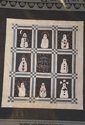 Warm Winter Blessings Quilt Pattern Primitive Gatherings 54"x63" Lisa Bongean - Image 1 of 3