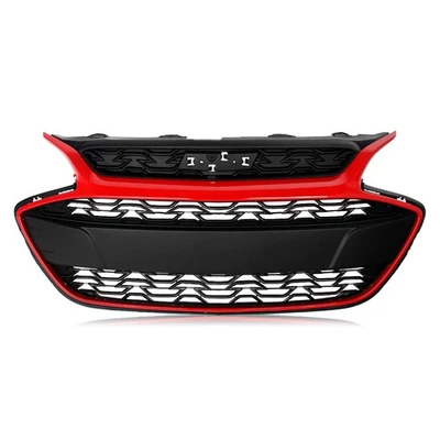 For Chevrolet Spark 19-22 Matte Black Front Bumper Upper Grille W/ Red Hot Trim - Imagem 1 de 4