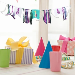 2 stücke Highchair Banner für 1. Geburtstagsfeier Mermaid Thema Erstes Baby - Bild 1 von 12