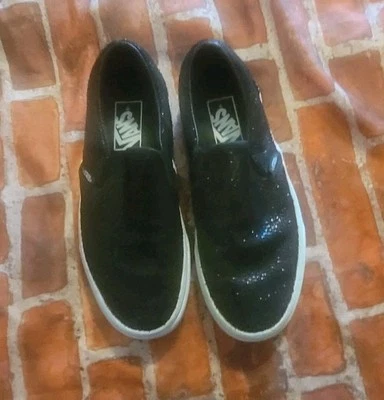 Zapatos sin cordones Vans para mujer negros de lentejuelas talla 6,5 Foto 1 de 4