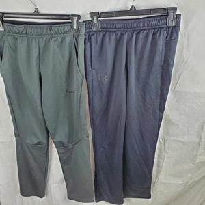 Nike Under Armour Pants Boys L Black Gray Dri Fit Therma Fleece Active Lot Of 2 - Picture 1 of 11