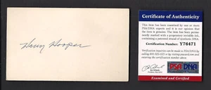 Harry Hooper Signed 3x5 card-PSA/DNA Baseball HOF-World Series Boston Red Sox - Picture 1 of 2