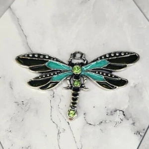 70x40 mm Rhinestones Dragonfly Pendant Necklace Silver Plated (Combine Shipping) - Picture 1 of 7