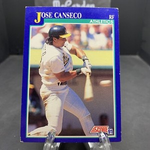 1991 Score Jose Canseco #1 Oakland Athletics
