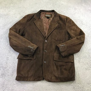 Vintage Banana Republic Jacket Mens Medium Leather Blazer Suede Sport Coat VTG - Picture 1 of 17