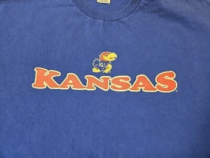 Vintage Y2K Kansas Jayhawks Shirt Men's XL College Basketball Adult Mens Tee - Picture 1 of 6
