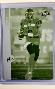 2021 UD Upper Deck CFL Printing Plate Yellow 1/1 130 David Watford One of One /1 - Picture 1 of 2