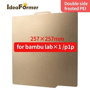 257 X 257 Doble Lado PEI Resorte Texturizado Acero Cama de Calor para Bambu Lab x1 ect - Imagen 1 de 9