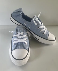 Converse All Star Sneakers Chuck Taylor Women’s 8 Light Blue Textured NEW - Imagen 1 de 9