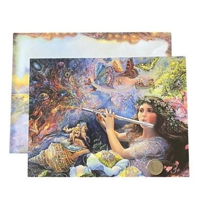 HTF Josephine Wall Blank Card ENCHANTED FLUTE Music Shell Butterfly Vintage NLA - Image 1 of 4