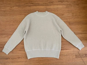 New WEEKDAY MENS sz M Marco Sweater Cream knit sweater - Picture 1 of 7