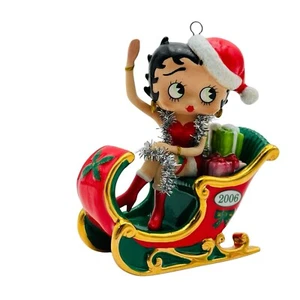Danbury Mint 2006 Santa's Christmas Sleigh 3D Betty Boop Porzellan Ornament - Bild 1 von 13