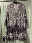 Ladies Qed London Smock Style Dress Size Large Casual Holiday