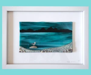 Handgefertigtes Original Schmelzglasbild "Paps of Jura". - Bild 1 von 5