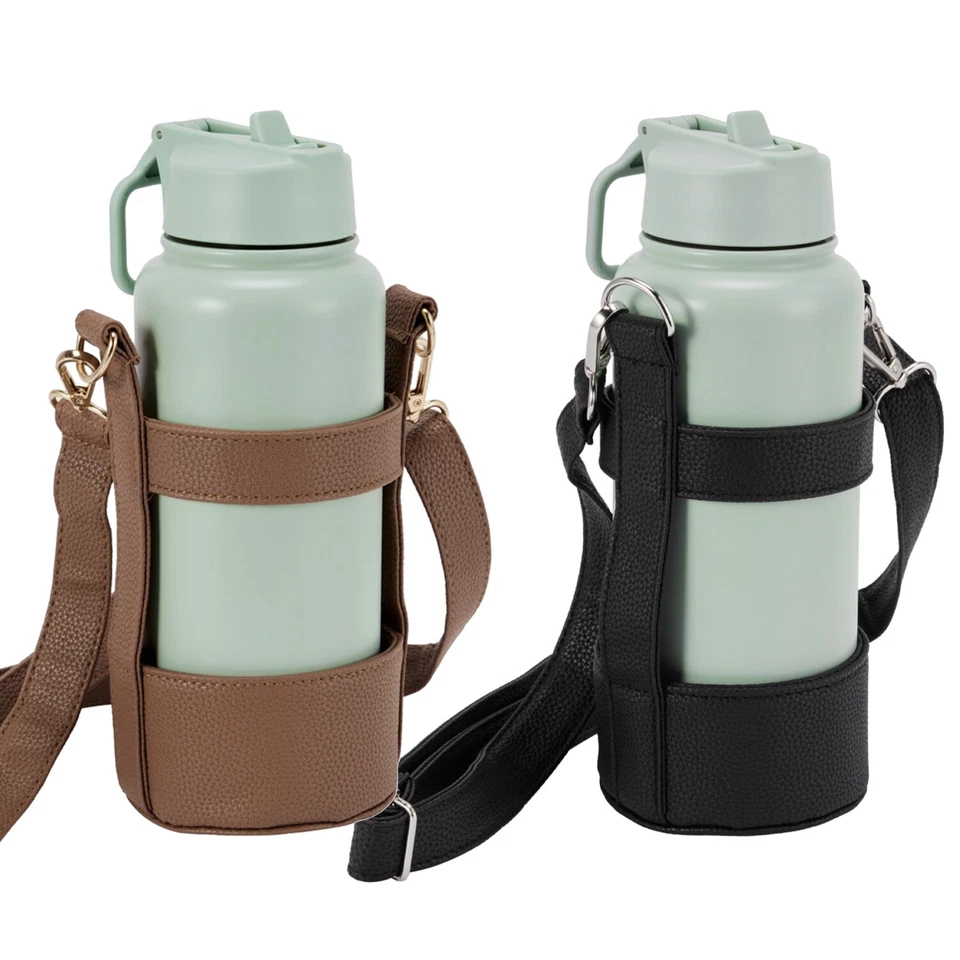 Bolsa de transporte grande de cuero para botellas de agua potable accesorio de viaje Foto 1 de 4