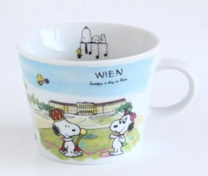 Peanuts Snoopy porcelain world design large mug cup 340ml Vienna - Picture 1 of 5