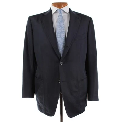 Abrigo deportivo Tom Ford mezcla algodón/seda talla 56L (46L EE. UU.) en azul oscuro liso Foto 1 de 4