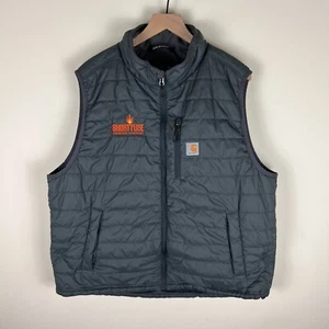 Carhartt Rain Defender Relaxed Fit Quilted Vest Gray OV2286-M 2XL 26x26 - Picture 1 of 12