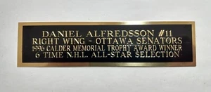 Daniel Alfredsson Ottawa Senators Nameplate For A Hockey Photo Plaque 1.5" X 8" - Picture 1 of 12