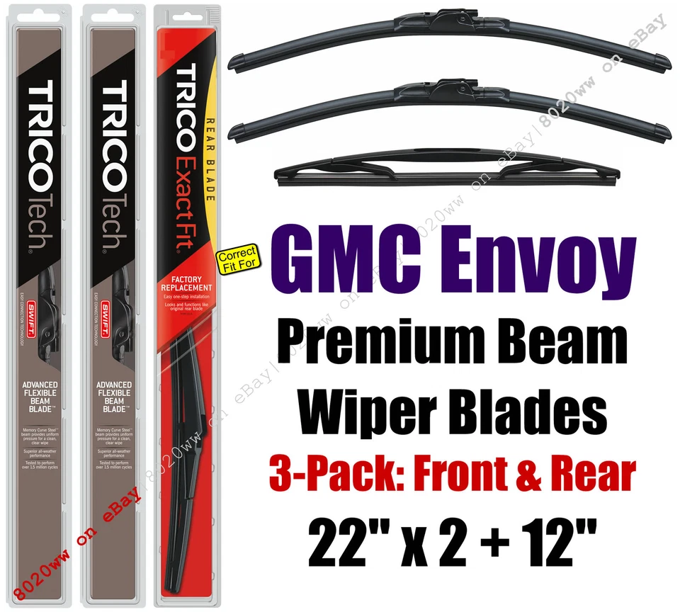 Limpiaparabrisas 3pk Premium delantero especial trasero - apto para GMC Envoy 2007-2009 - 19220x2/12E Foto 1 de 1