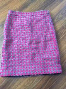 Falda Lápiz Donna Karan New York DKNY Rosa a Cuadros Recta 100% Lana Talla 2 - Imagen 1 de 3