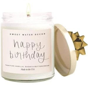 Or Happy Birthday Candles For Women Vanilla Sugar & Buttercream Sweet Scented Ha - Picture 1 of 9