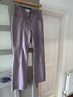 Very Rare Thierry Mugler Lambskin Leather Trousers Womens Vintage Size 38- Lilac