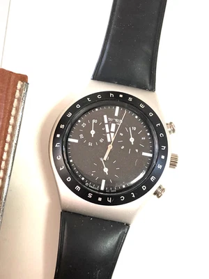 SWATCH CHRONO MEDIUM - YMS1000  EBONITE  - BRAND NEW ! - Image 1 of 4