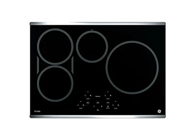 GE PROFILE PHP9030SJ1SS 30" PLACA DE INDUCCIÓN INTELIGENTE NEGRA CON MOLDURA DE ACERO INOXIDABLE Foto 1 de 4