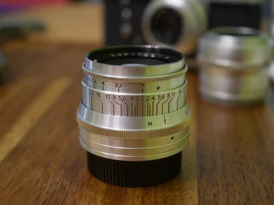 Very clean Jupiter-8 50mm f2 lens for rangefinder cameras M39 mount chrome - Image 1 of 4