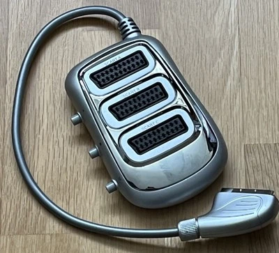 Premium Silver 3 Way Scart Splitter Switchable Used Very Good - Image 1 of 3
