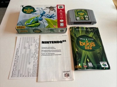 Disney Pixar A Bug's Life (Nintendo 64, 1999) N64 CIB Completo con Tarjeta Reg Foto 1 de 4